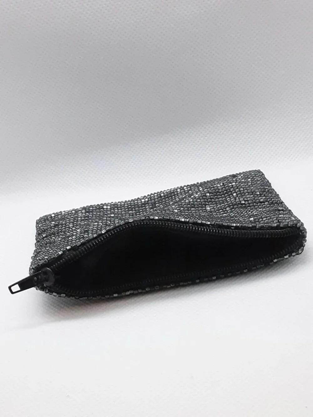 NEW zippered handmade glass beaded coin purse - Picture 3 of 9